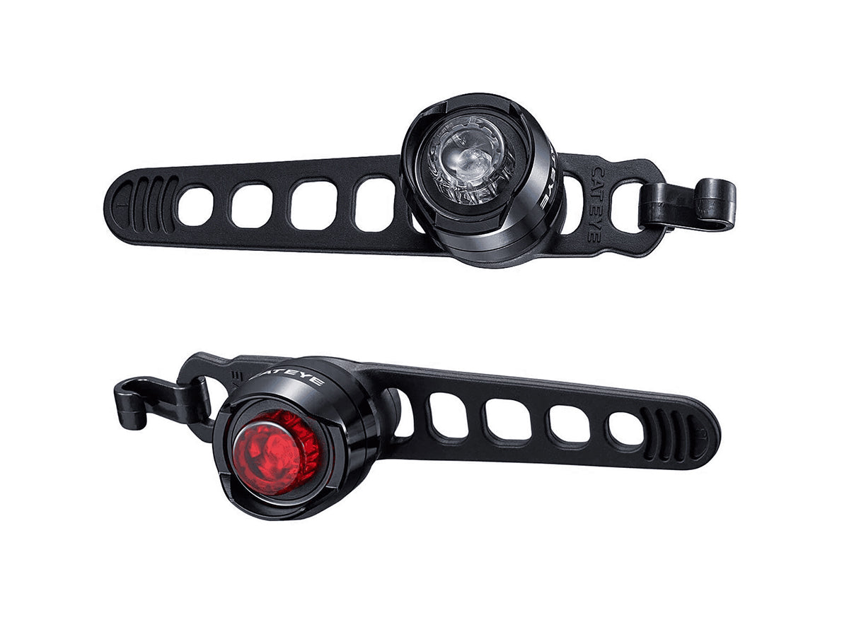 Cateye ORB Safety Light Set - Batteries Included Silver