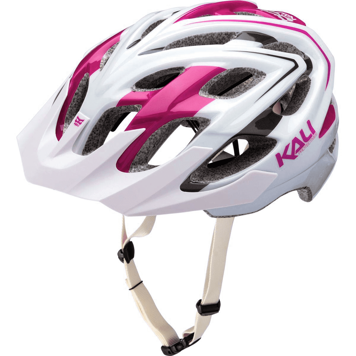 Kali Chakra Plus Reflex MTB Helmet - Matt White-Pink Matt White - Pink Small/Medium