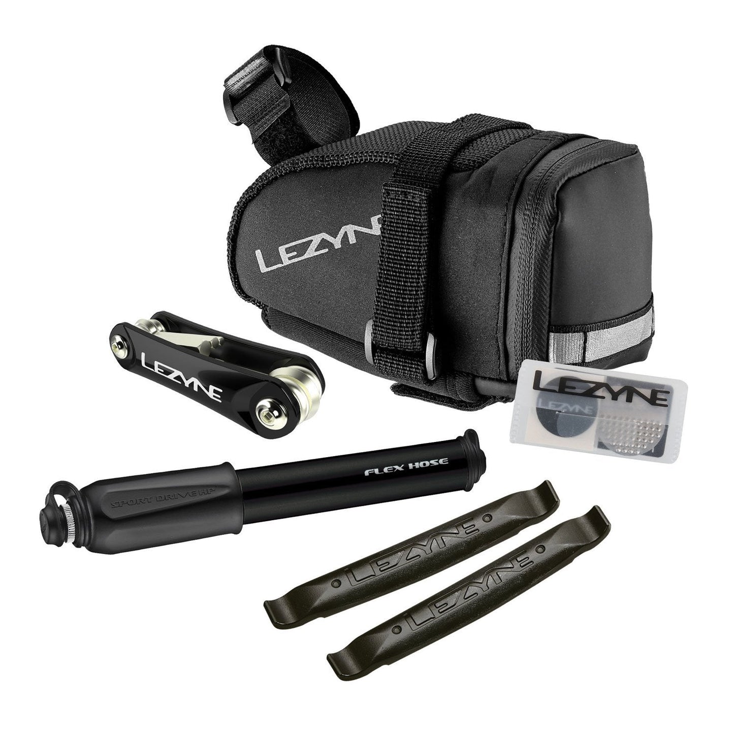 Lezyne M-Caddy Saddle bag Tubeless Kit - Black Black Medium