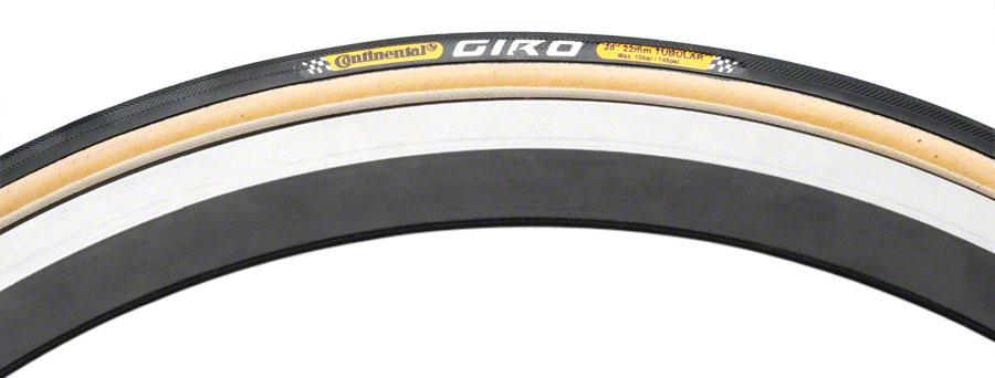 Continental Giro 700c Tubular Road Tire - Black-Tan Black - Tan 22c