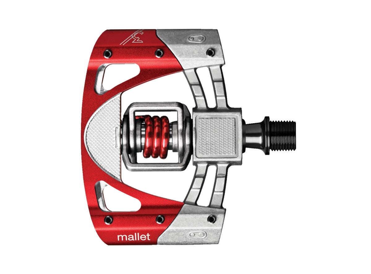 Crank Brothers Mallet 3 MTB Pedals - Silver-Red Silver - Red