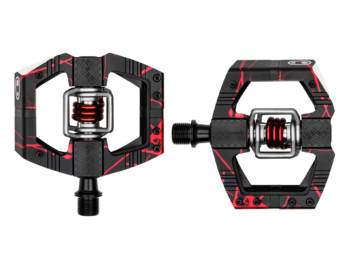 Crank Brothers Limited Edition Mallet E LS Enduro Pedals - Red-Splatter Paint