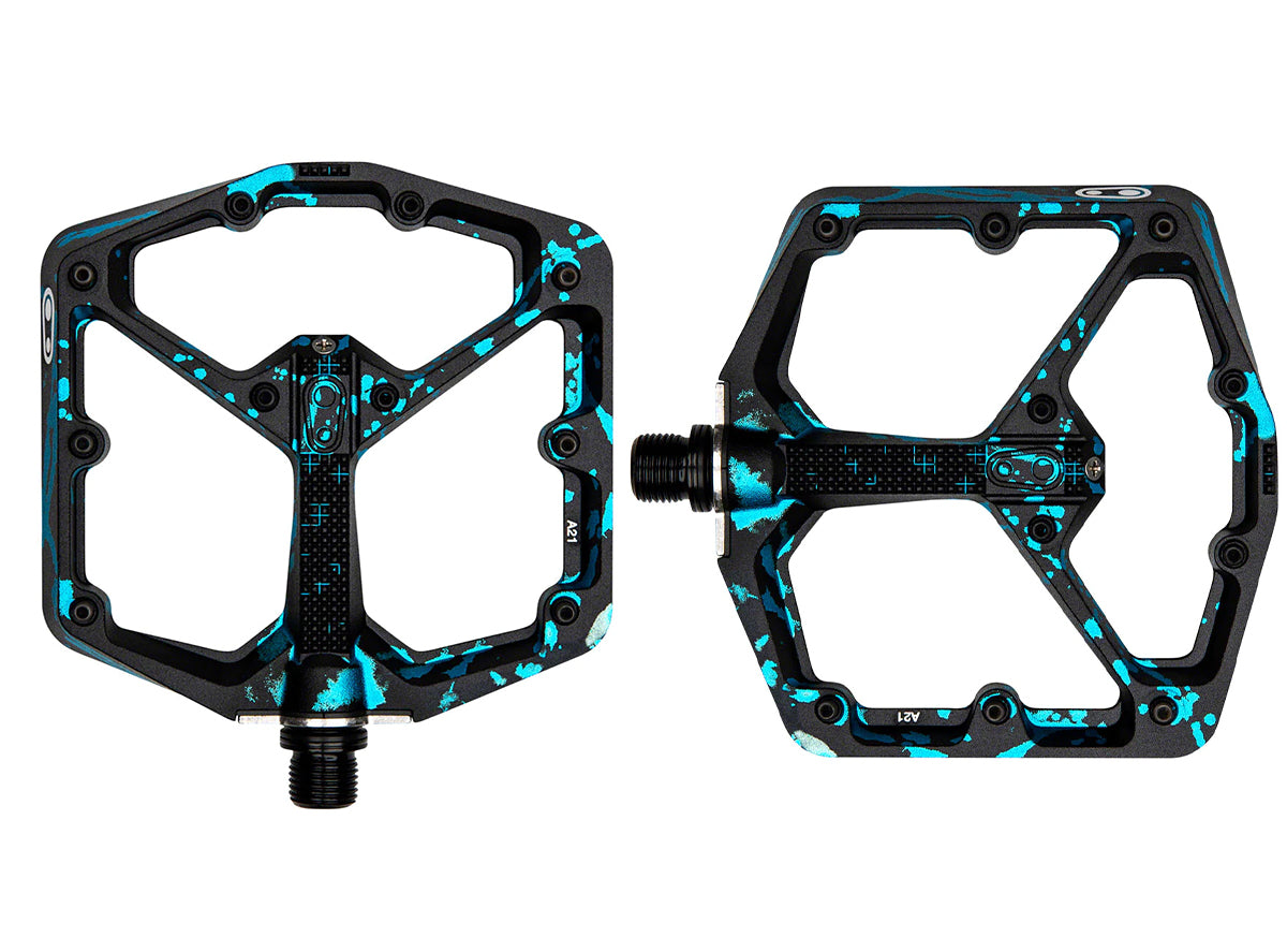 Crank Brothers Limited Edition Stamp 7 Pedals - Blue-Splatter Paint
