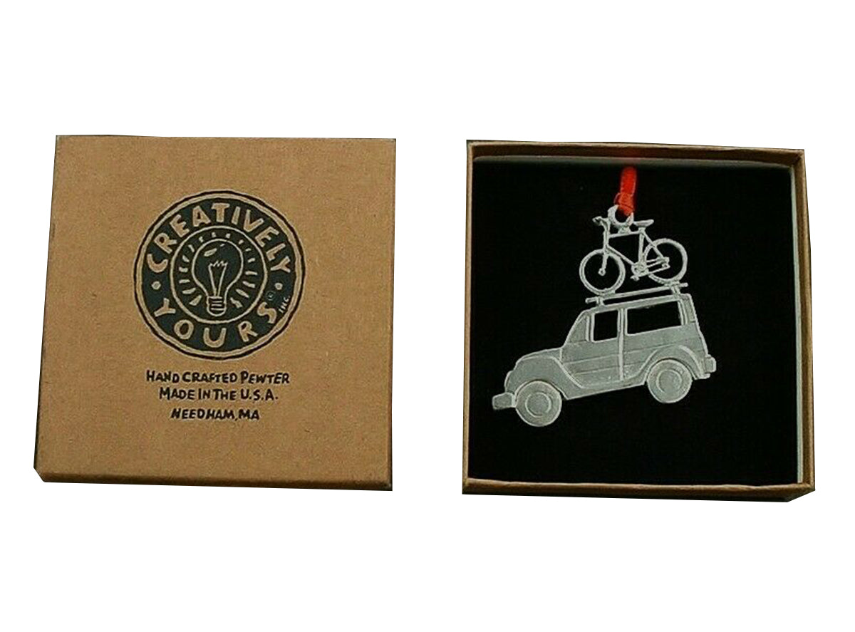 Creatively Yours SUV with Bicycle Ornament Silver Each