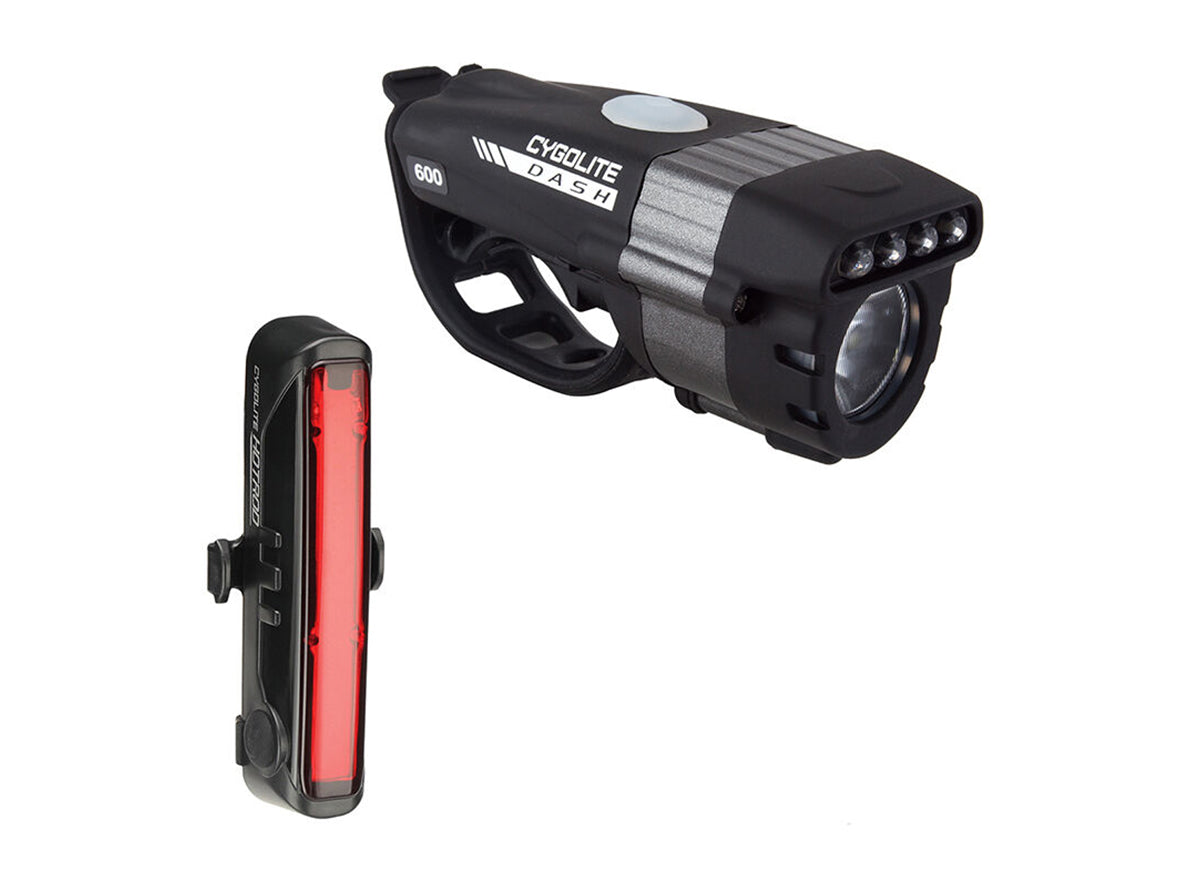 Cygo Lite Dash Pro 600 Headlight/Hotrod 50 Tail Light Set Black