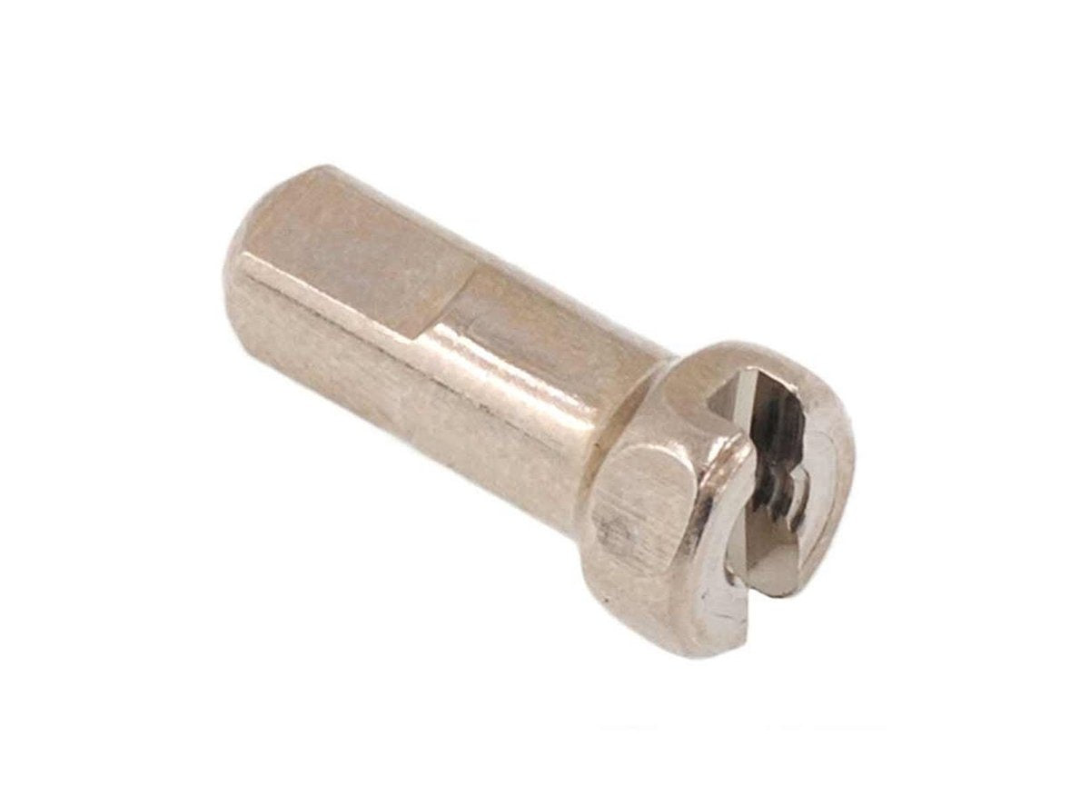 DT Swiss 15 Gauge Brass Nipples - 12mm - Silver Silver