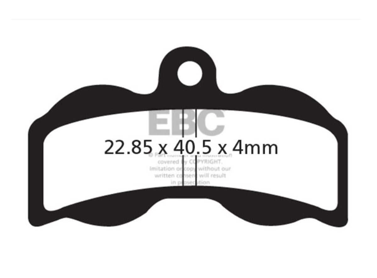 EBC Hope XC 4 Piston Disc Brake Pads Gold Sintered