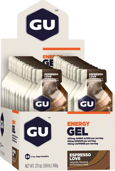 GU Energy Gel - Espresso Love Box of 24 Espresso Love