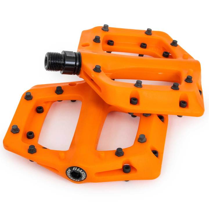 orange flat pedals Eastern Linx MTB Flat Pedals