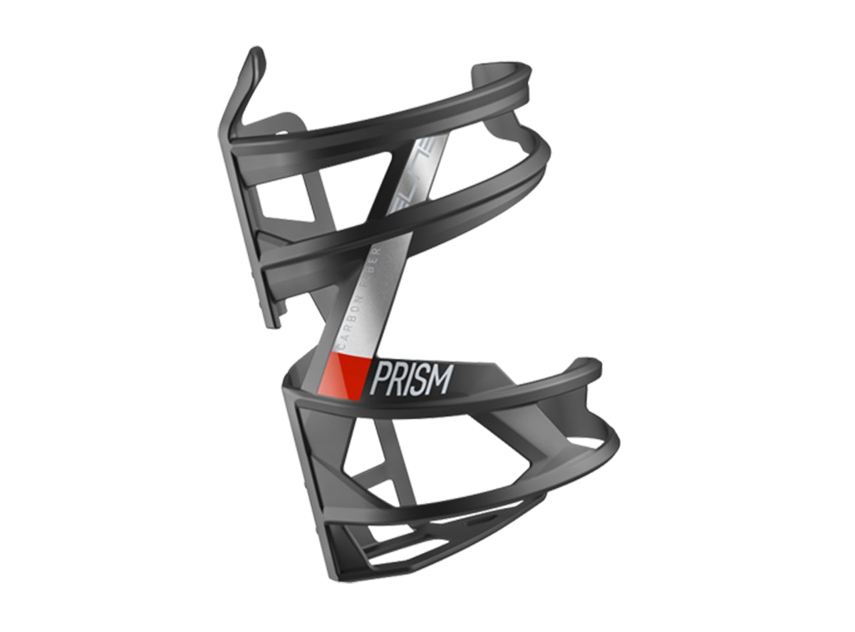 Elite Prism Water Bottle Cage - Black-Mat Red