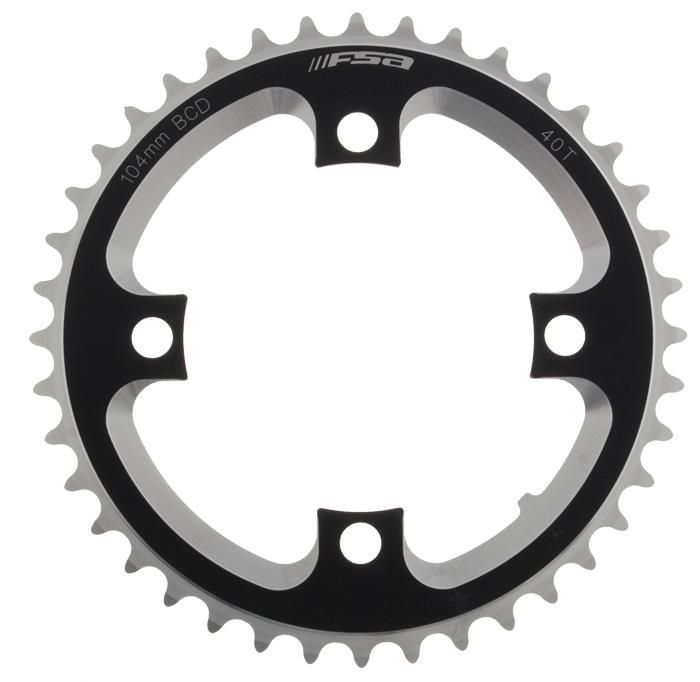 FSA DH Alloy CNC Chainring - 3mm - Black Black 34t - 4 Bolt - 104mm - 9/10/11 Speed