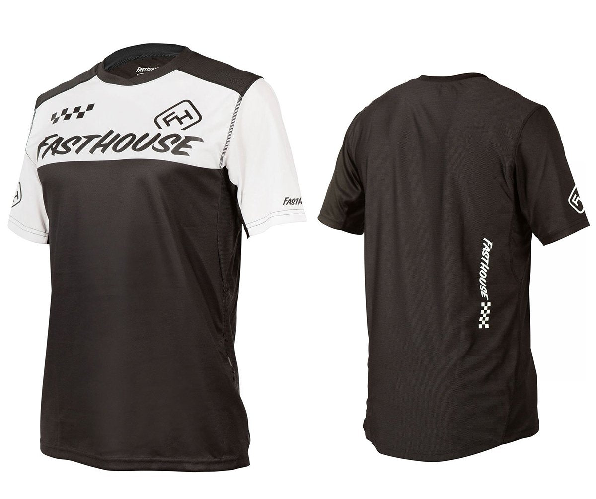 Fasthouse Alloy Block Short Sleeve MTB Jersey - White-Black - 2020 White - Black Small