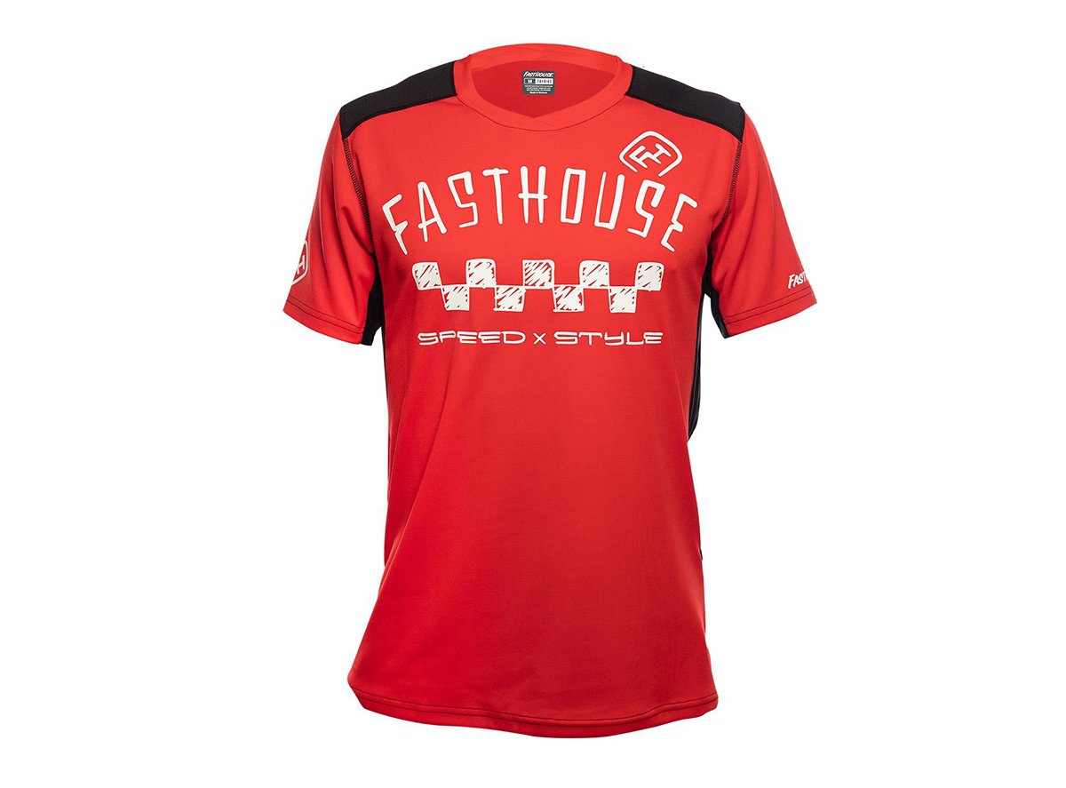 Fasthouse Alloy Nelson Short Sleeve MTB Jersey - Red Red Small
