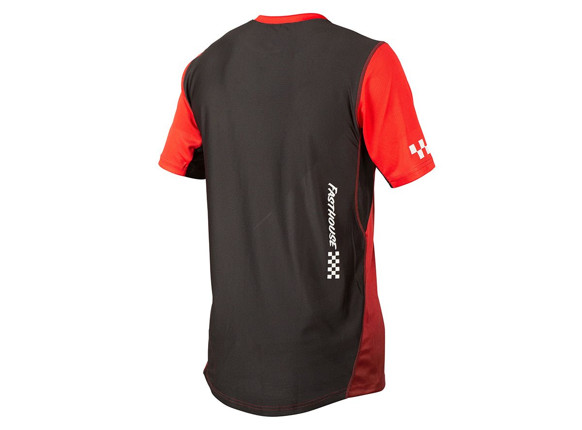 Fasthouse Alloy Slade Short Sleeve MTB Jersey - Youth - Red-Black