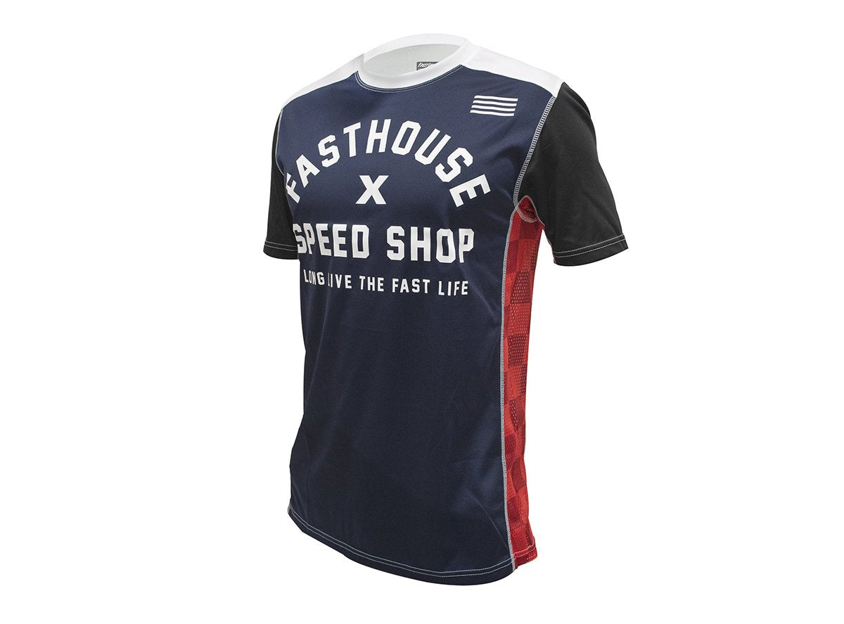 Fasthouse Classic Heritage Short Sleeve MTB Jersey - Navy Navy Small
