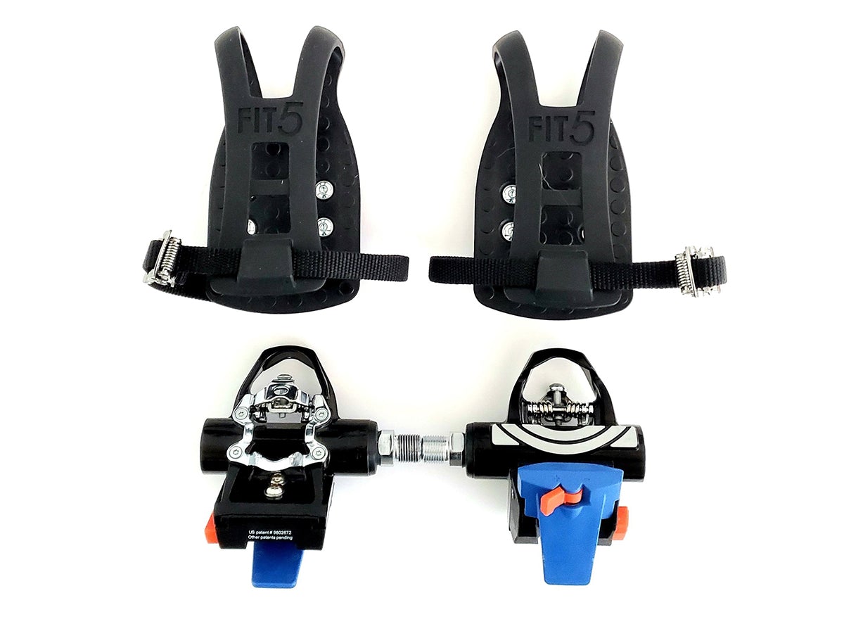 Fit5 Indoor Cycling Pedals - Black-Blue-Orange Black - Blue - Orange Pedals Only