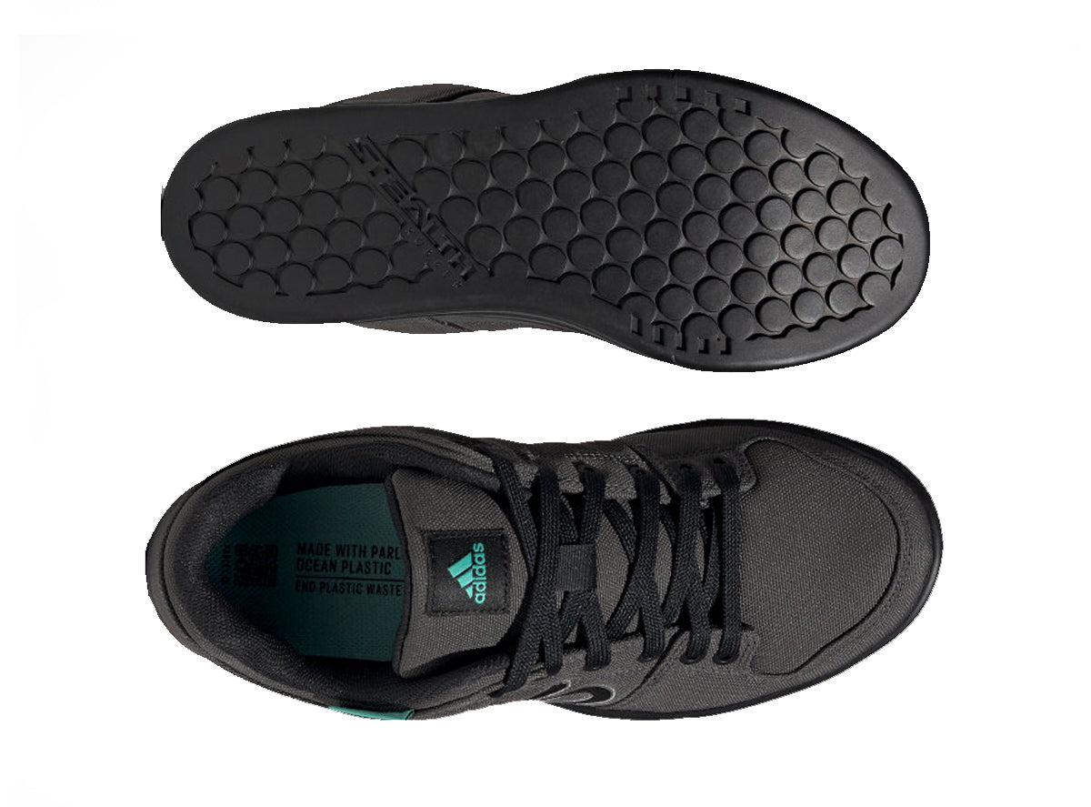 Five Ten Freerider Canvas Flat Pedal Shoe - DGH Solid Gray-Core Black-Gray Three - 2022