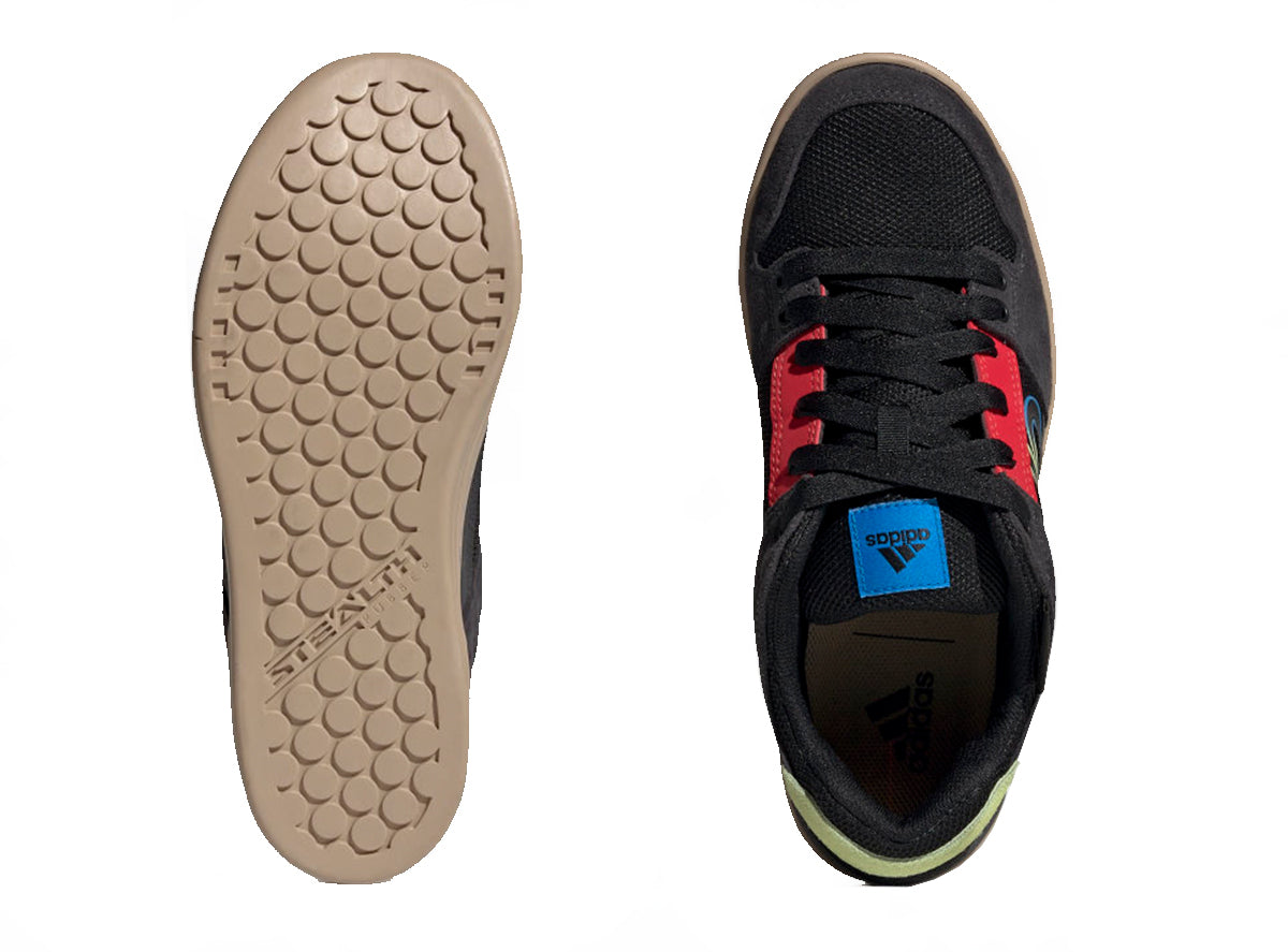 Five Ten Freerider Flat Pedal Shoe - Core Black-Carbon-Pulse Lime - 2022