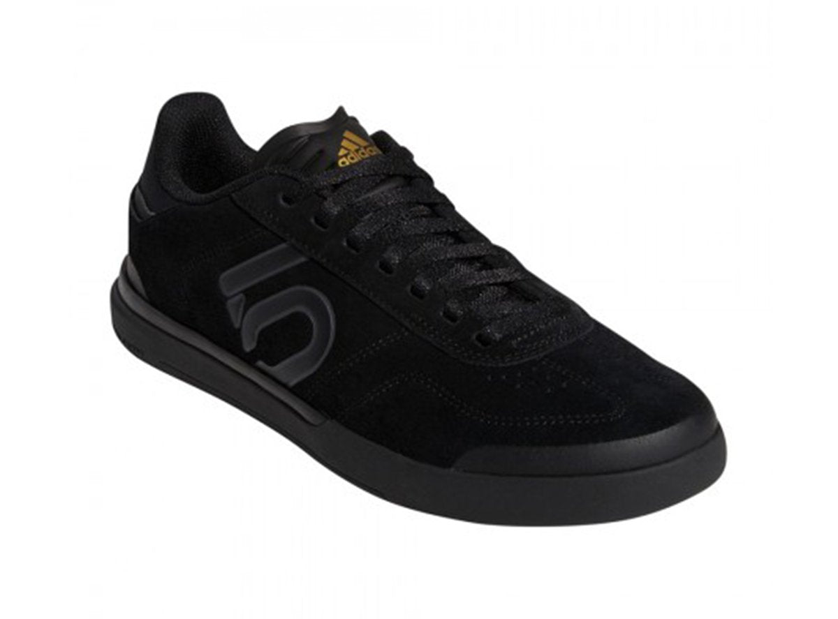 Five Ten Sleuth DLX Flat Pedal Shoe - Womens - Black-Gray Six-Matt Gold - 2020 Black - Gray Six - Matt Gold US 5