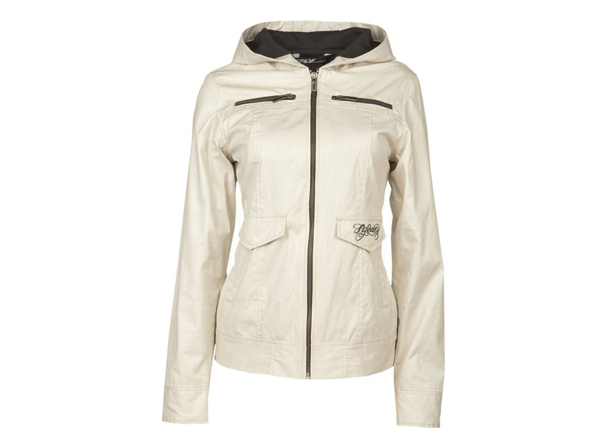 Fly Racing Waxed Jacket - Womens - Ivory Ivory Small