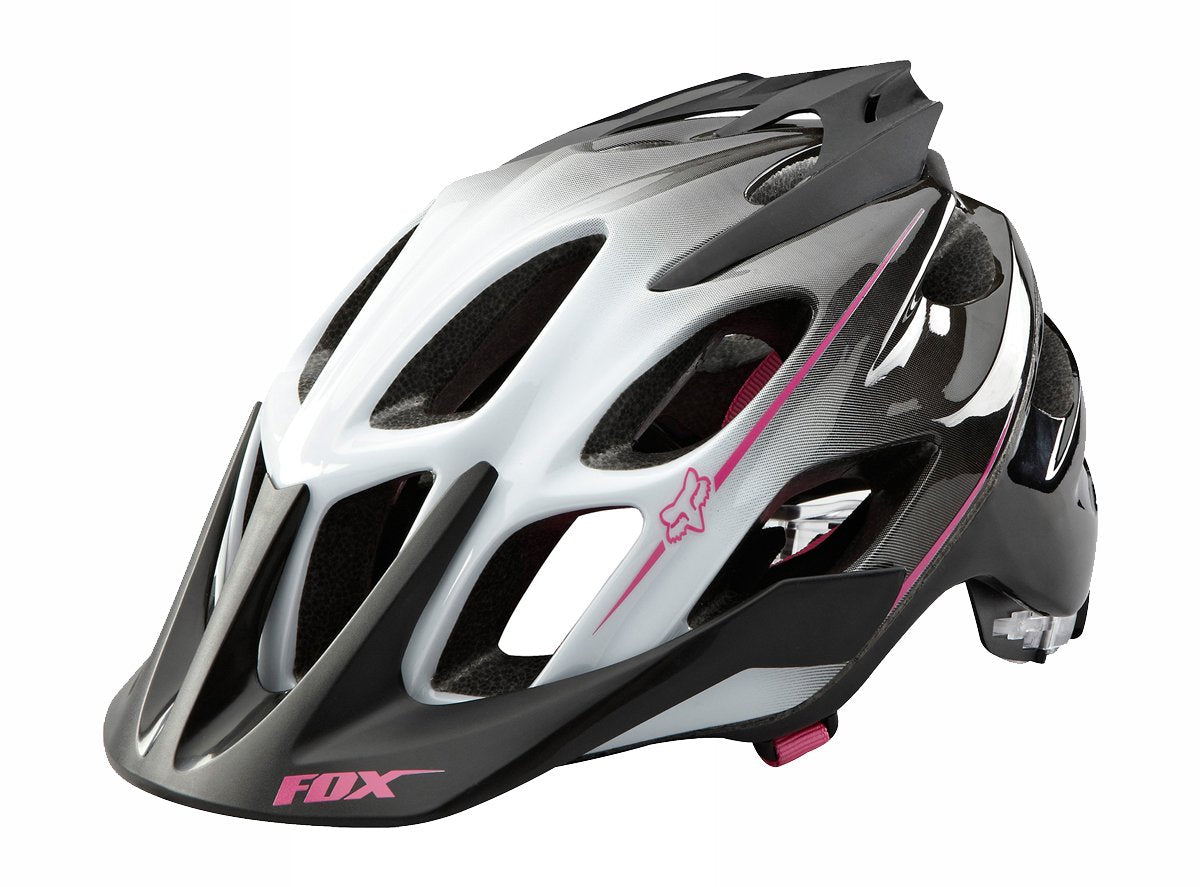 Fox Racing Flux MTB Helmet - Womens - White-Gray-Pink White - Gray - Pink X-Small/Small