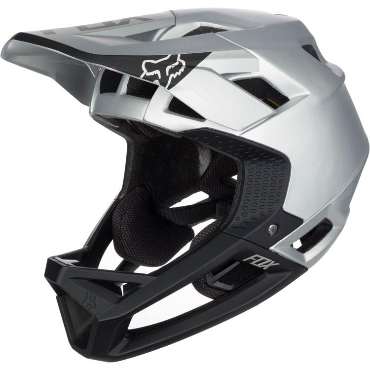 Fox Racing Proframe Moth Full Face Helmet - Black-Silver - Duplicate Black - Silver Small