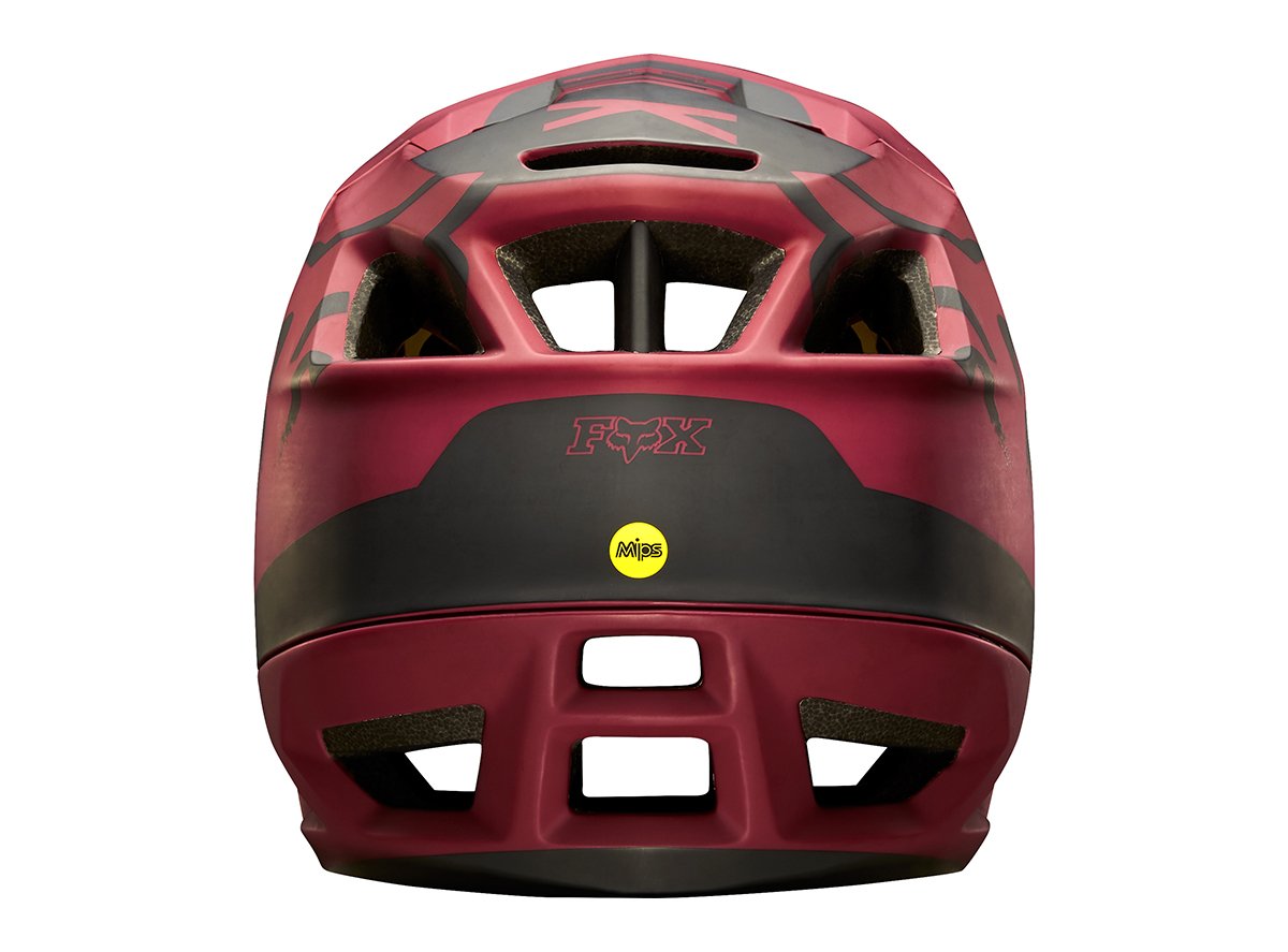 Fox Racing Proframe Moth Full Face Helmet - Dark Red Dark Red Small