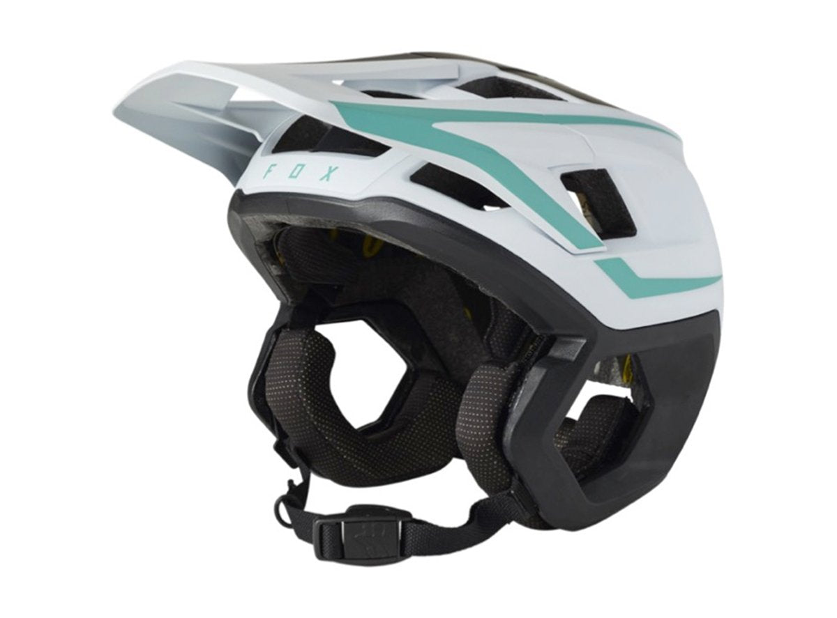 Fox Racing Dropframe Pro MTB Helmet - Graphic 2 - Teal - 2021 Teal Small