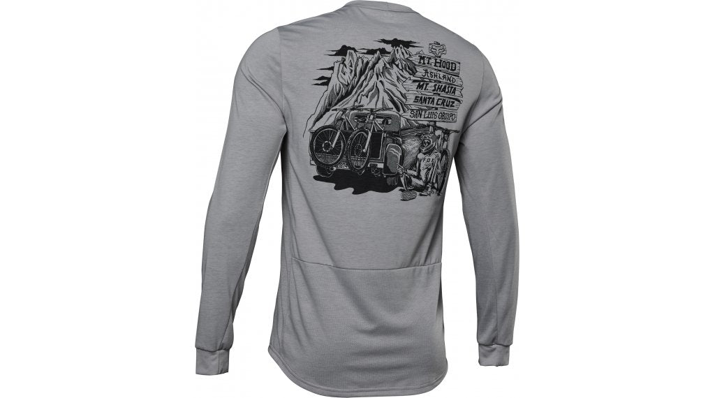 Fox Racing Ranger Dri Release Long Sleeve MTB Jersey - Steel Gray