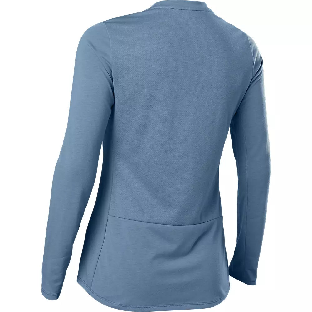 Fox Racing Ranger Dri Release Long Sleeve MTB Jersey - Womens - Dusty Blue