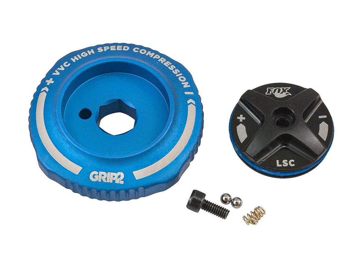 Fox Suspension Grip2 VVC HSC/LSC Topcap Interface Parts - Blue - 2021 Blue Kit