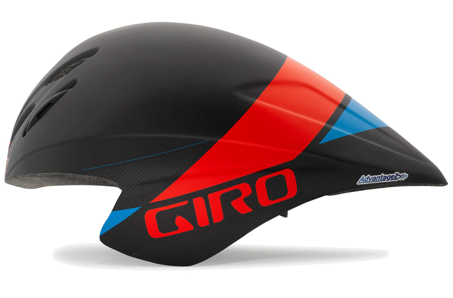 Giro Advantage 2 Time Trial Road Helmet - Black-Red-Blue Black - Red - Blue Large