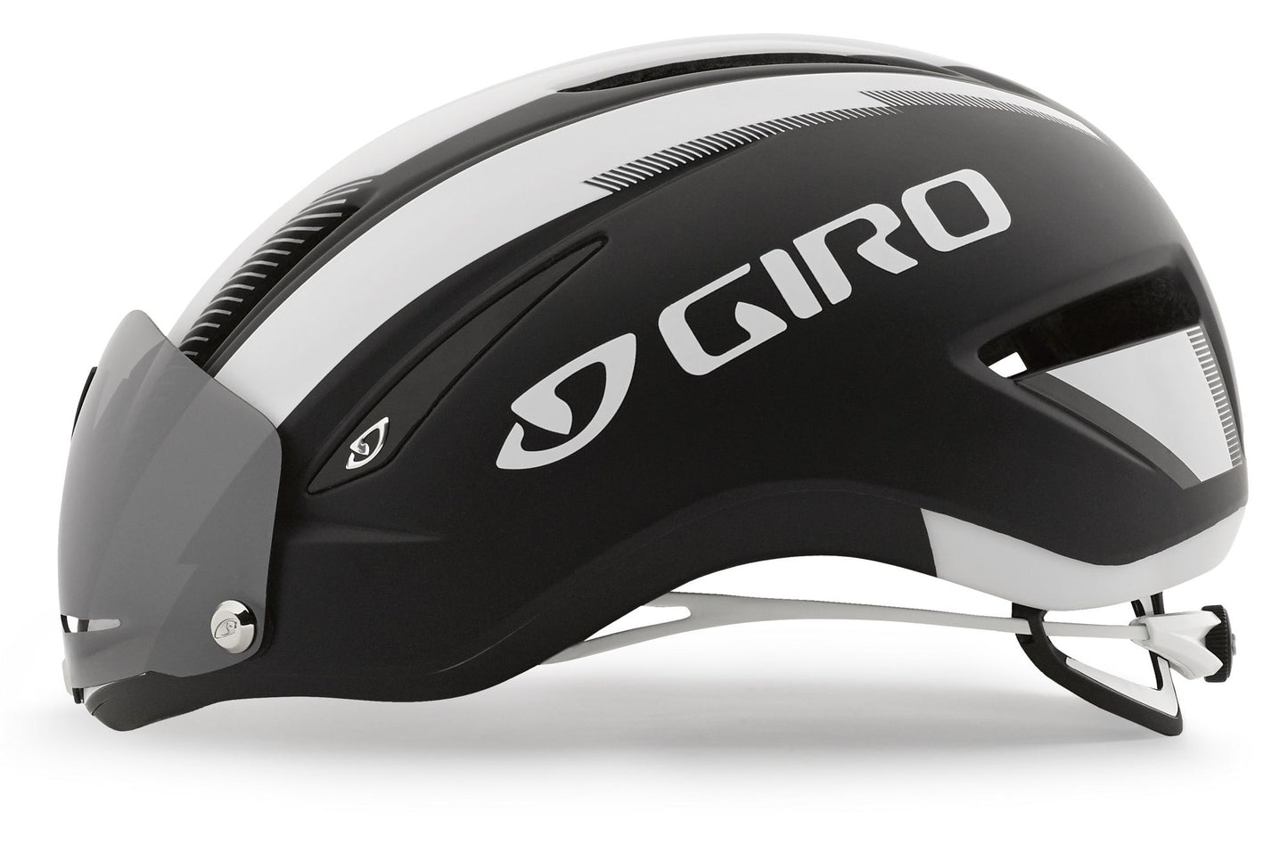 Giro Air Attack Shield Road Helmet - Black-White Black - White Large