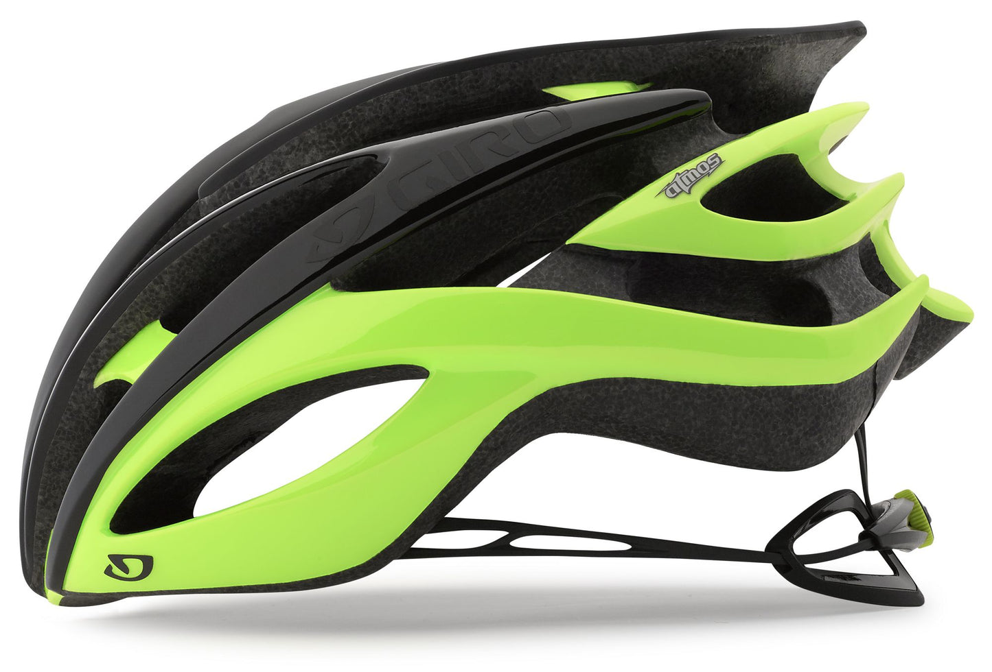 Giro Atmos II Road Helmet - Matt Black-Highlight Yellow Matt Black - Highlight Yellow Medium