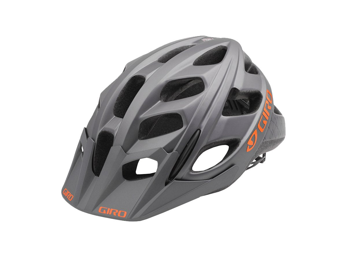Giro Hex MTB Helmet - Matt Titanium-Orange Flame Matt Titanium - Orange Flame Small