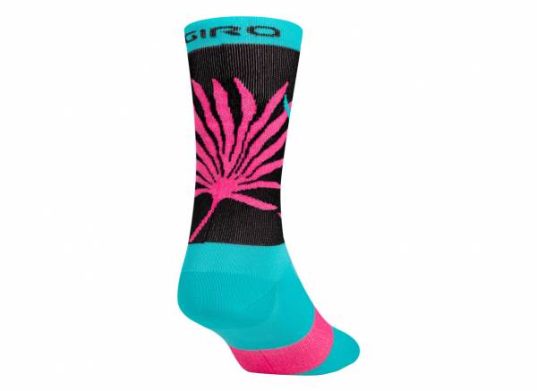Giro Comp 6" High Rise Sock - Screaming Teal-Neon Pink - 2022