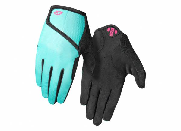 Giro DND Junior MTB Glove - Youth - Screaming Teal-Neon Pink - 2022 Screaming Teal - Neon Pink X-Small