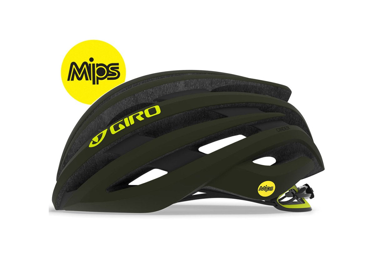Giro Cinder MIPS Road Helmet - Matt Olive-Citron - 2019 Matt Olive - Citron Small