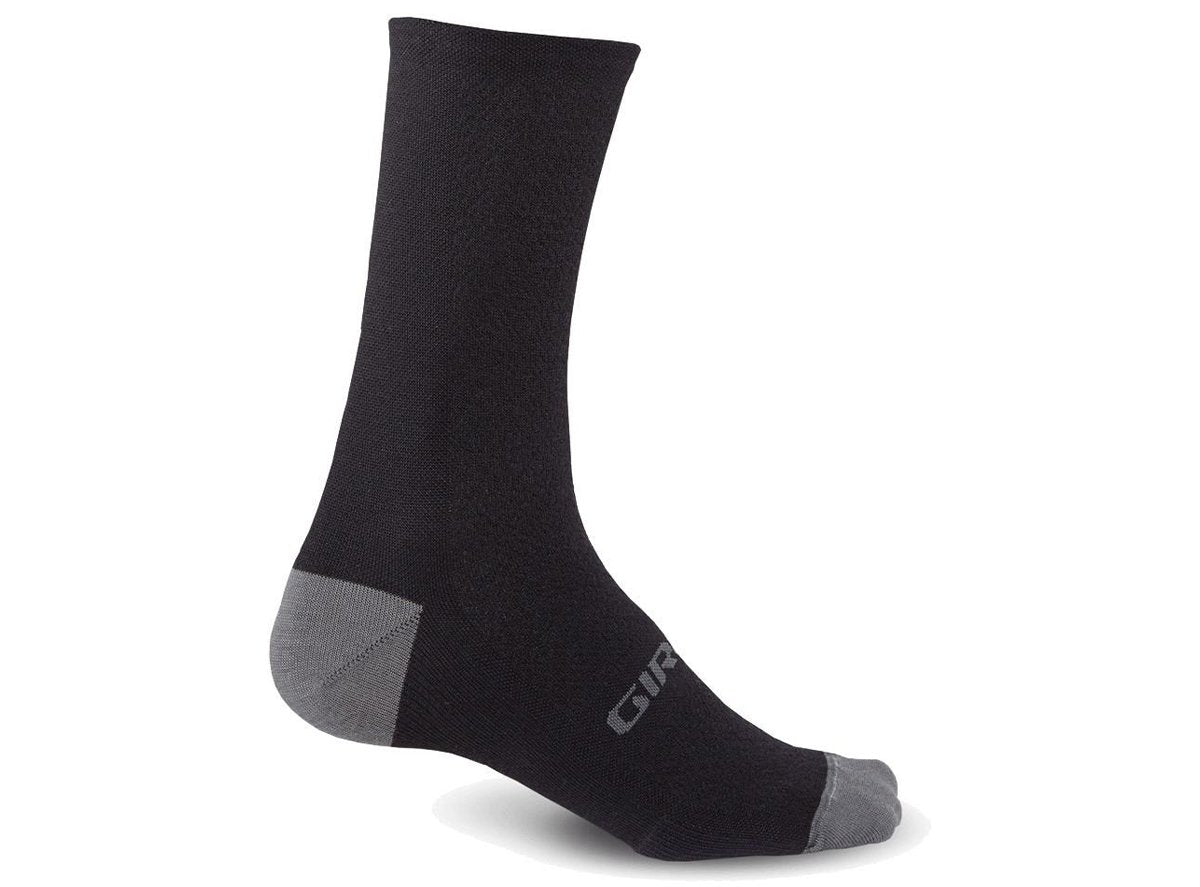 Giro HRC+ Merino Sock - Black-Charcoal Black - Charcoal Small