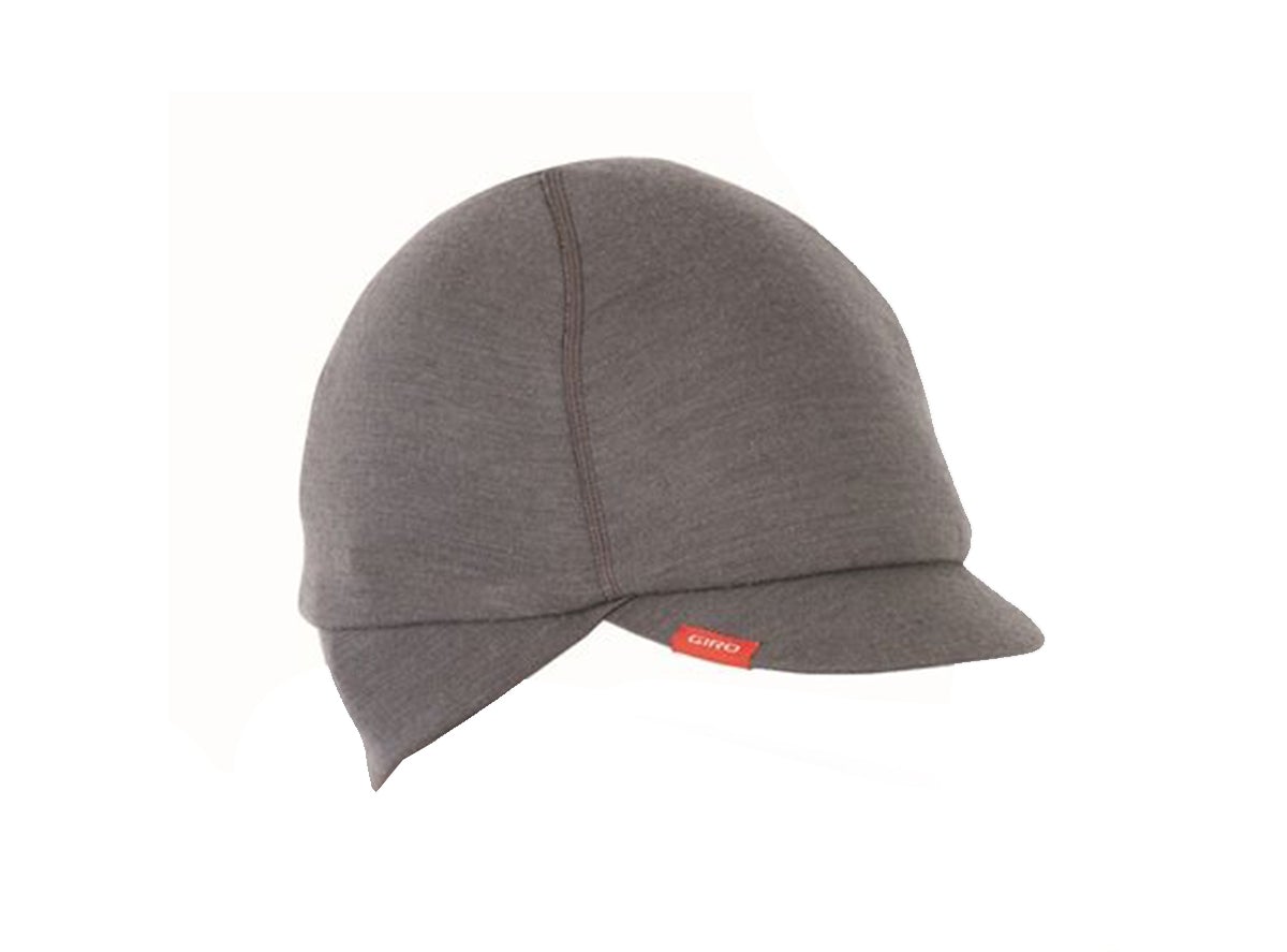 ball cap under bike helmet Giro Merino Seasonal Wool Cap Charcoal