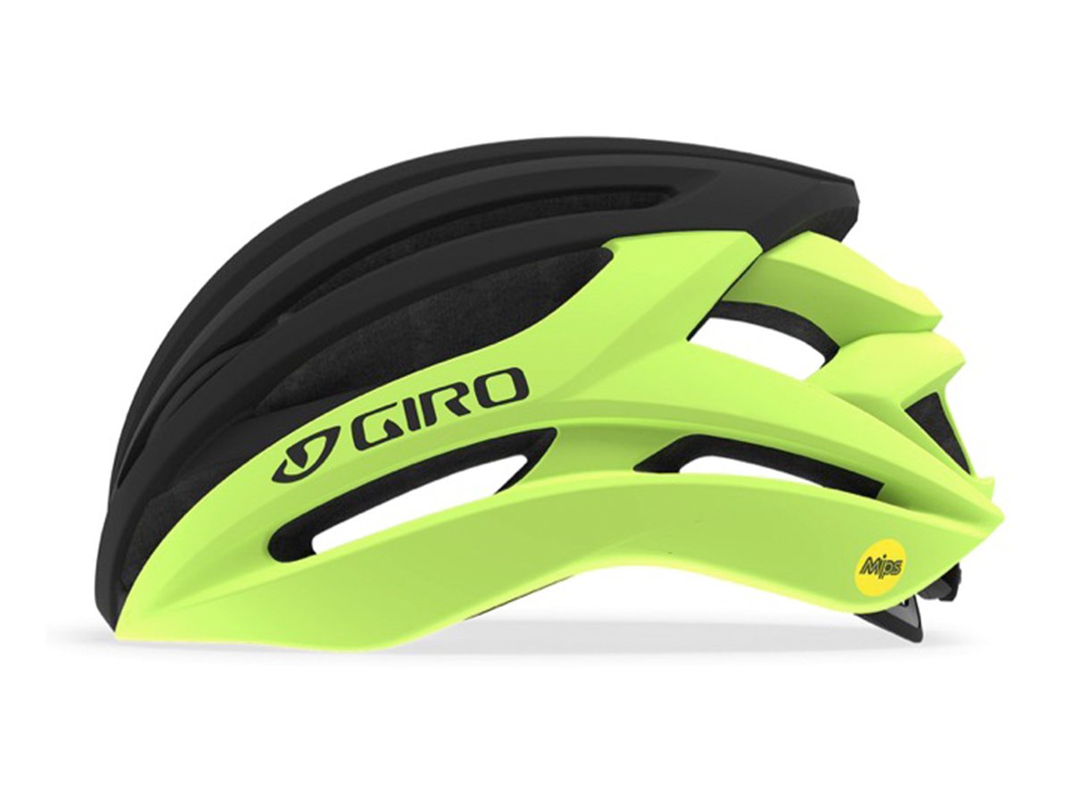 Giro Syntax MIPS Road Helmet - Matt Highlight Yellow-Matt Black - 2019 Matt Highlight Yellow - Matt Black Small