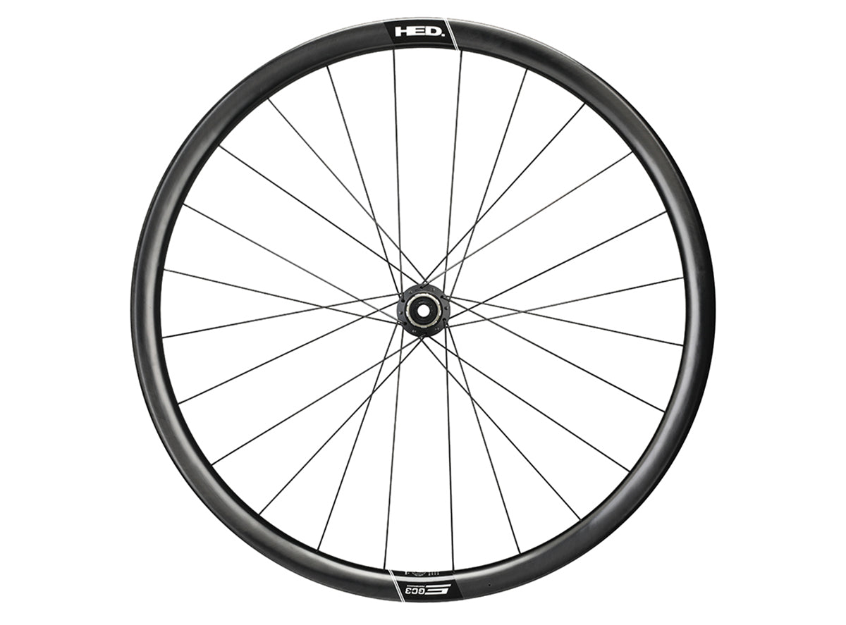 HED Wheels Emporia GC3 Performance 700c Carbon Clincher Disc Gravel Wheel - Rear
