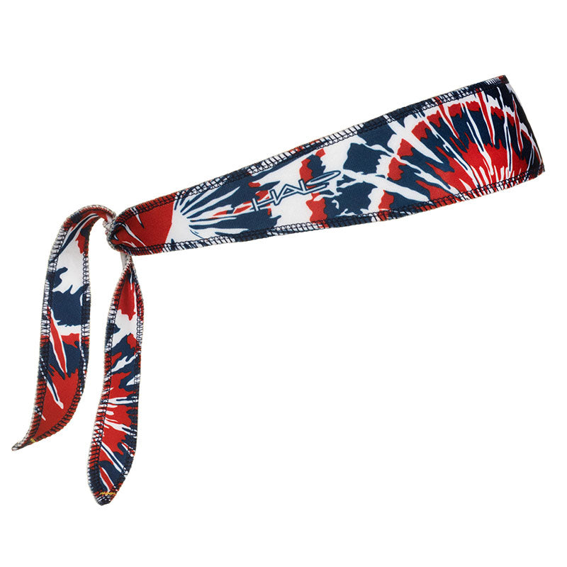 Halo I Tie Headband - Red White Blue Tie Dye Red/White/Blue Tie Dye One Size