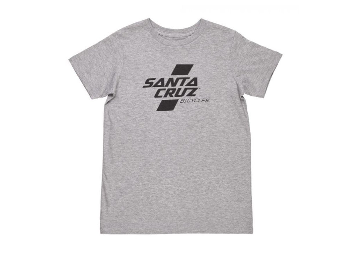 Santa Cruz Parallel Tee - Youth - Heather-Black Heather - Black Small