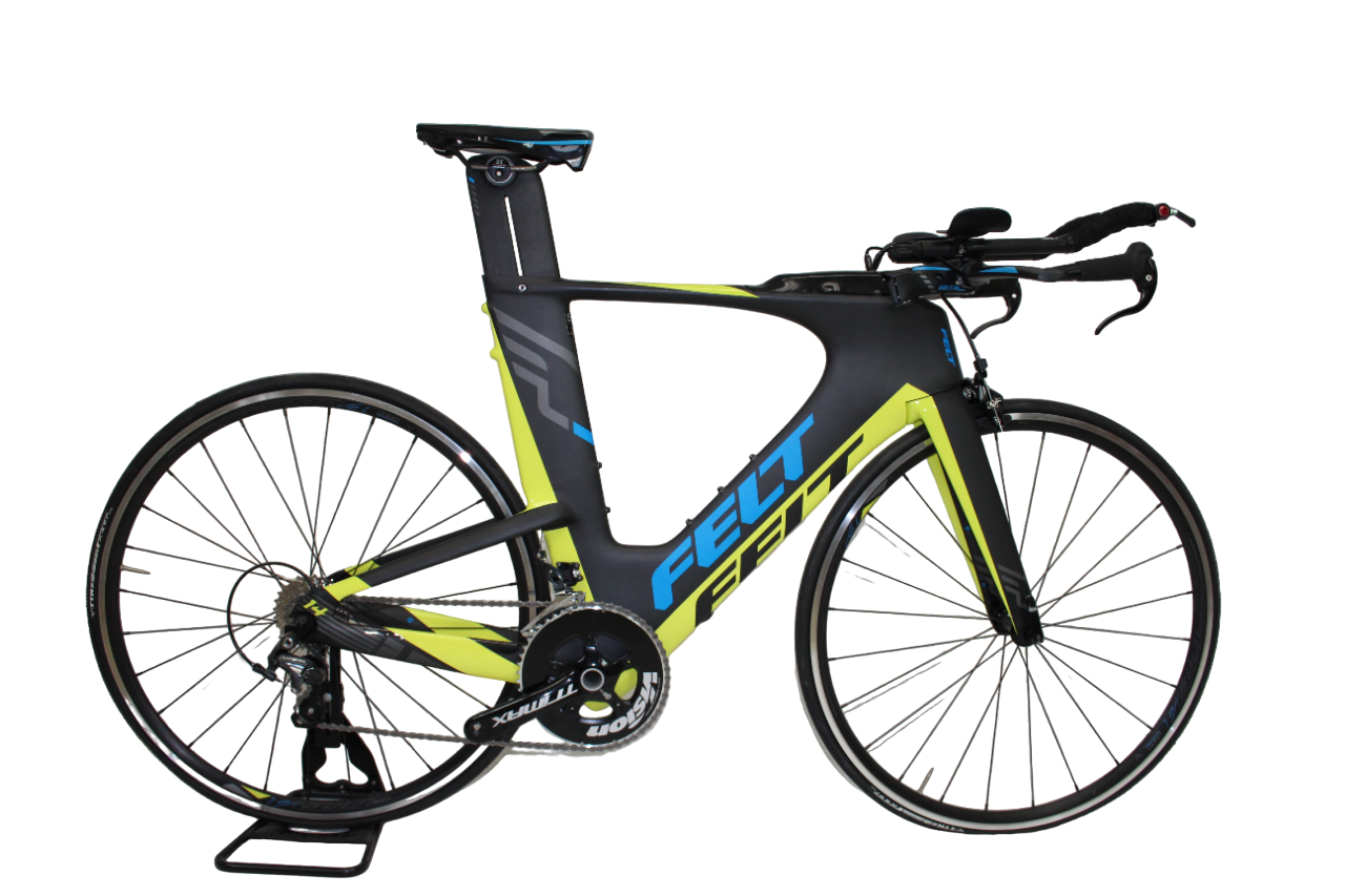 Felt IA 14 70c TT Bike Matt Carbon Gloss Fluoro Green Blue BLEM Cambria Bike