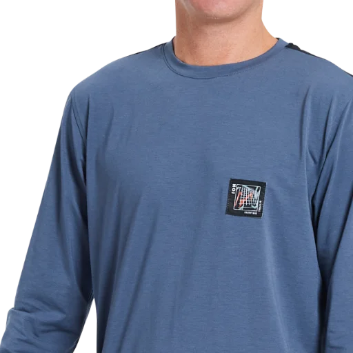 ION Seek Amp Long Sleeve MTB Jersey - Storm Blue