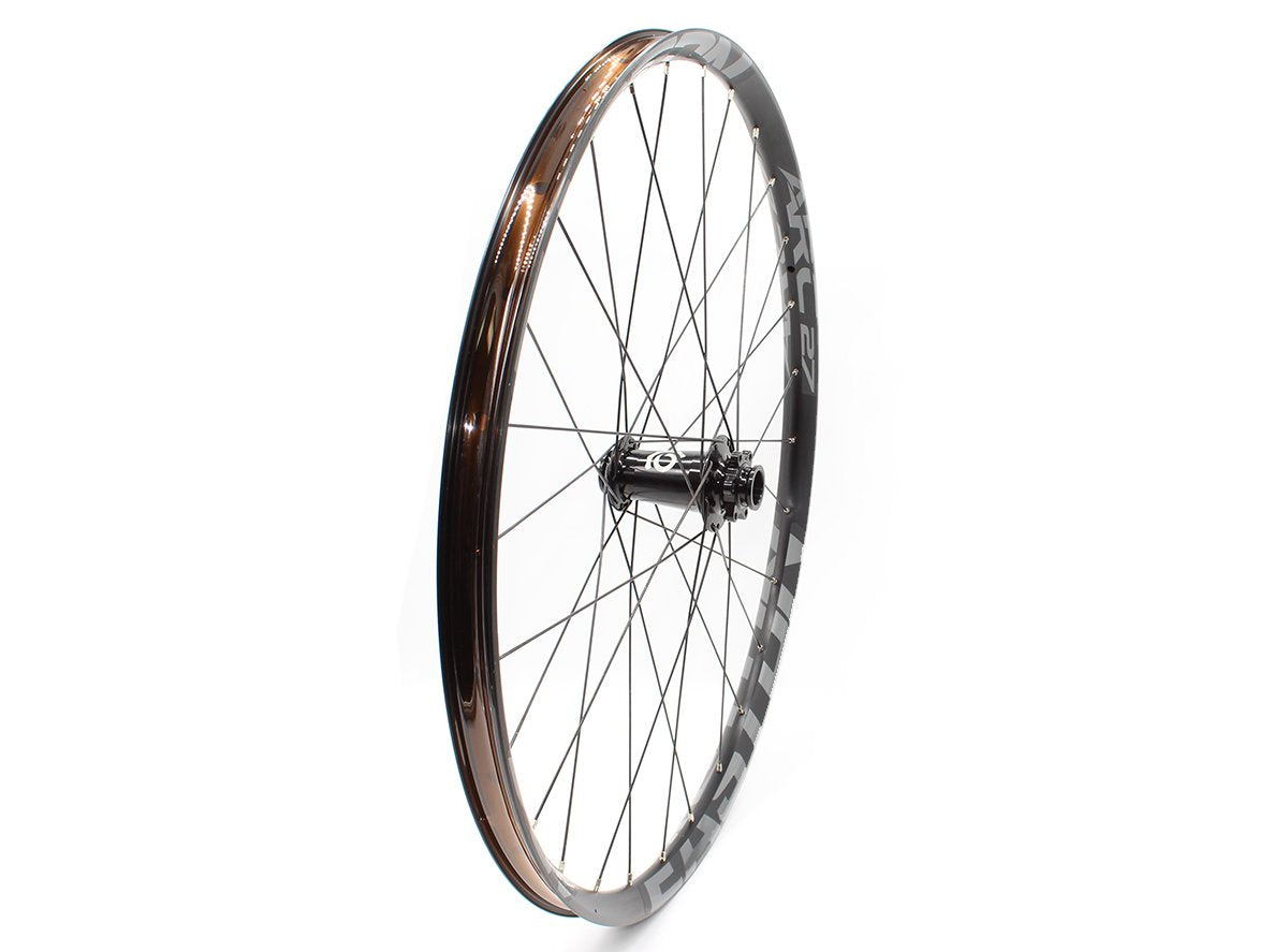 Industry 9 Torch on Easton ARC27 27.5" MTB Wheel - Front Black - Gray Decals 15x110mm - 28h - Torque Cap