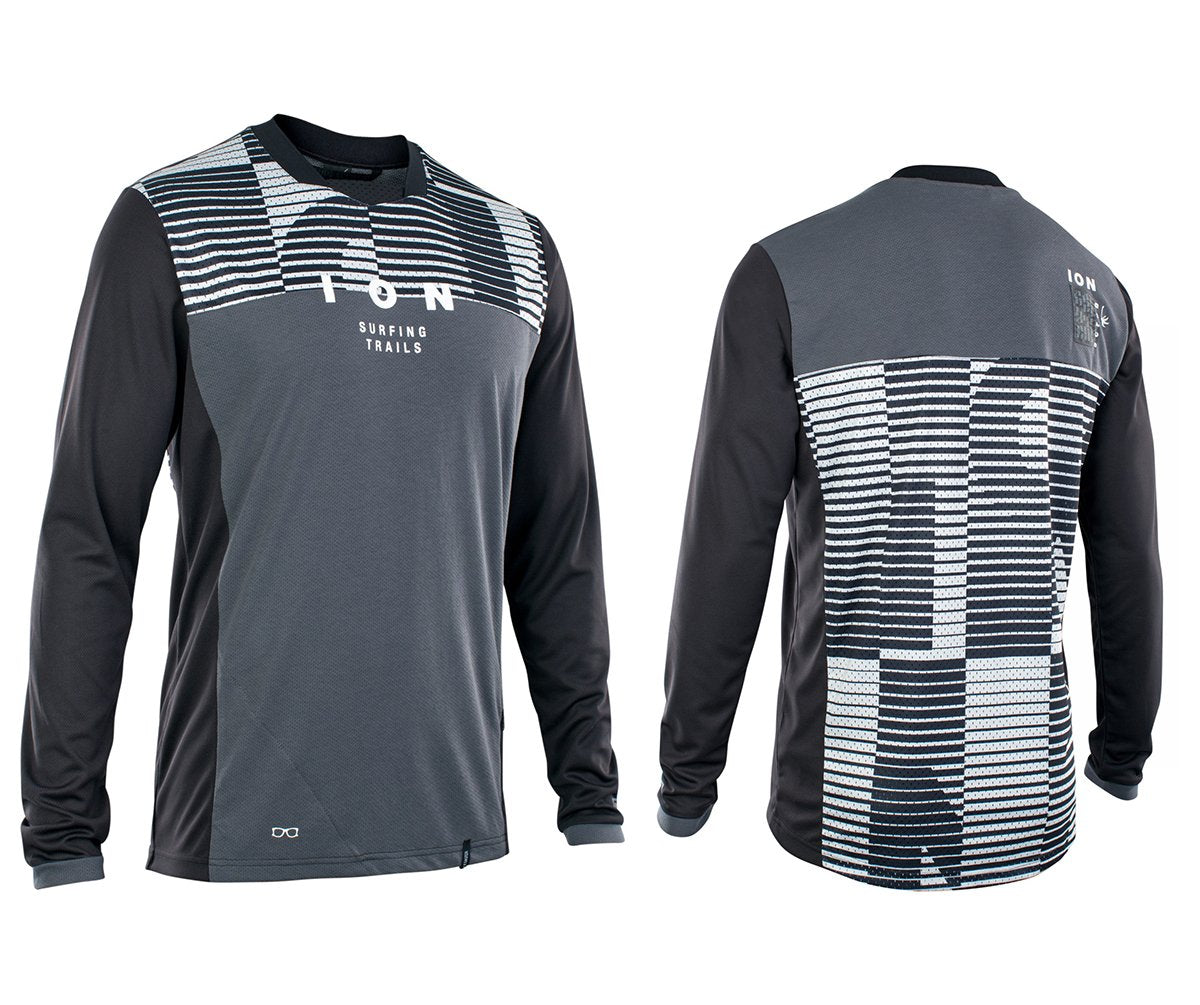 ION Scrub Mesh_ine Long Sleeve MTB Jersey - Black - 2021 Black Small