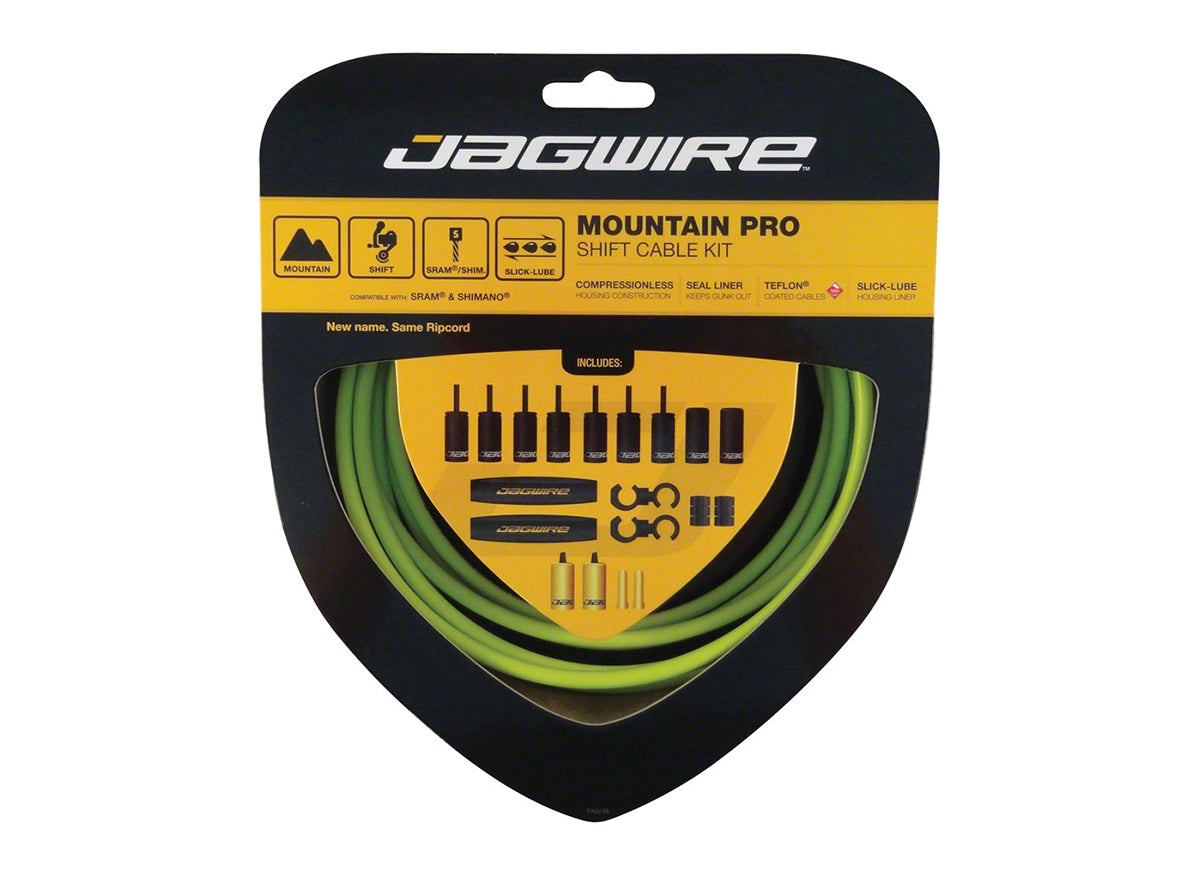 Jagwire Mountain Pro Shift Cable Kit - Organic Green Organic Green Shimano/SRAM