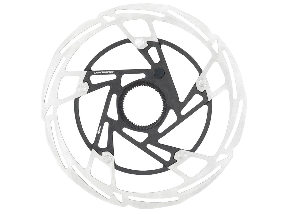 Jagwire Pro LR2-E Ebike Center Lock Disc Brake Rotor with Magnet Silver - Black 203mm